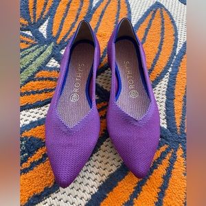 Rothy’s The Point in Violet, size 8